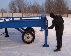 Мобильная эстакада DELTA 7000 Optima с горизонтальной площадкой 2м и фронтальной выгрузкой