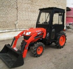 Металлическая кабина с жестким каркасом на минитрактор KUBOTA B2420